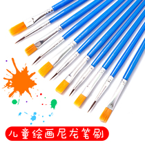 Childrens painting brush Graffiti coloring Acrylic watercolor paint Kindergarten hook line pen row pen Gouache nylon brush