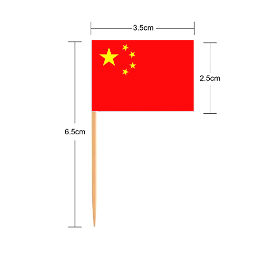 National Flag Toothpick Flag Cake Fruit Sign Bar KTV Party Chinese Five-Star Red Flag National Day Decoration 100 Income