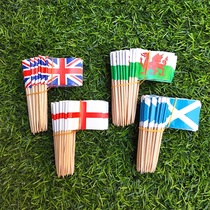 Britain flag toothpick flag Bar Cafe birthday decoration rice flag cocktail sign full of paper 100