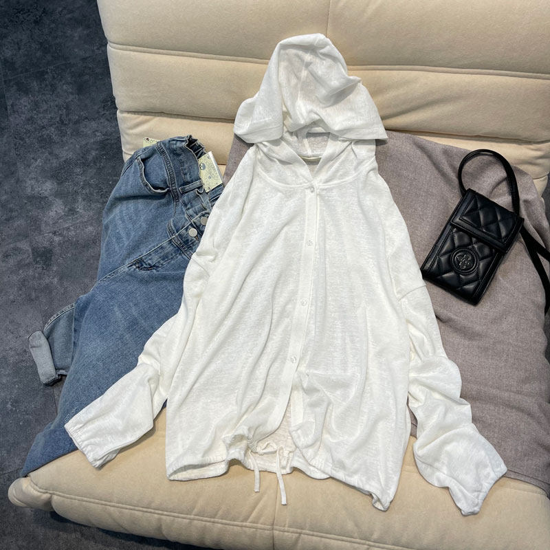 2023 Spring new Han edition fat mm Linen Linen Linen Linen Cover Clothes with a large number of loose and thin coat