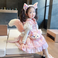 Lolita Girls' Princess Dress Autumn 2024 New Children's Long Sleeve Lina Belle Little Girl's Birthday Dress