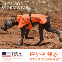 Doberman raincoat Weimar Hound assault jacket outdoor waterproof windproof clothes large dog golden fur poncho four seasons