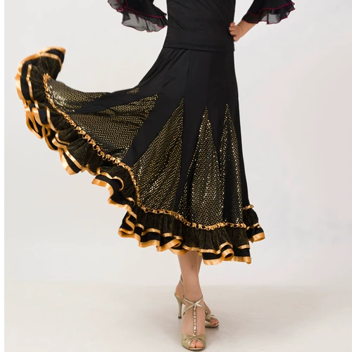 Новая крупная юбка для танцевальной юбки для квадратных платьев современная танцевальная юбка для танцевальной юбки Walz длинная юбка должна сделать XC-012