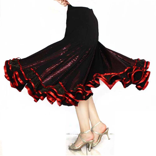 Новая крупная юбка для танцевальной юбки для квадратных платьев современная танцевальная юбка для танцевальной юбки Walz длинная юбка должна сделать XC-012