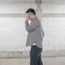 BF original spring and autumn thin long sleeve shirt men cotton casual retro slim plaid shirt Creek