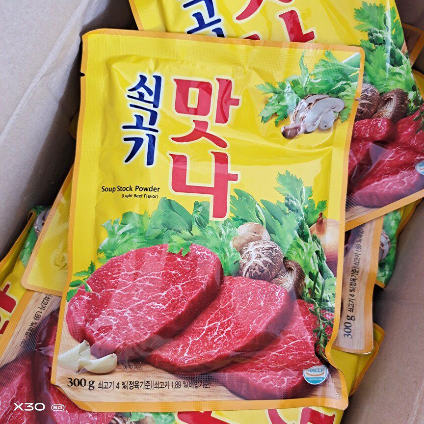 Full 3 Korean food imported condiment Clean garden beef powder 300g Korean hot cooker soup