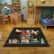 Phim hoạt hình trẻ em dễ thương thảm vuông treo giỏ máy tính ghế bé trai và bé gái học ghế mat chống trượt - Thảm
