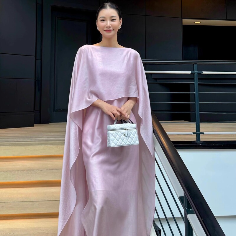 1S Mousse Goddess Shawl Dress Atmosphere Lilac Pink Evening Party Toasting Dress Sun Protection Vacation Shirt 1S Mousse Goddess Shawl Dress Atmosphere Lilac Pink Evening Party Toasting Dress Sun Protection Vacation Shirt