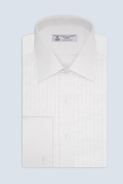 Turnbull & Asser Double-Cuff Cotton Shirt with Double Cufflinks, Full Range