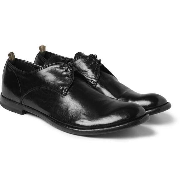 Officine Creative Leather Derby Shoes Italian Handmade Leather Shoes