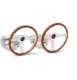 Deakin & Francis Steering Wheel Enamel Sterling Silver Cufflinks