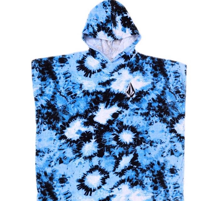 Tie-Dye Printed Volcon Diamond Wave Brand Beach Swimming Water-Absorbent Hooded Cape Bathrobe for Adults and Children Tie-Dye Printed Volcon Diamond Wave Brand Beach Swimming Water-Absorbent Hooded Cape Bathrobe for Adults and Children