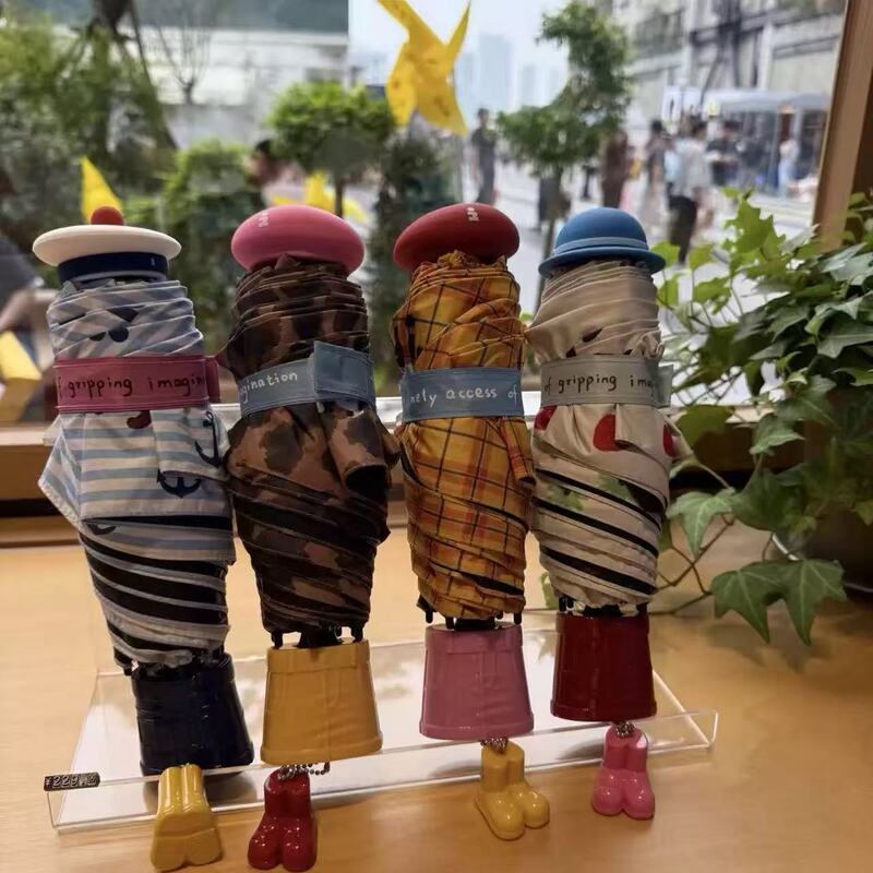 Tagi.《Dress up Game》Folding Umbrella, Sun Protection, Uv Protection, Cute, Portable Sunshade Umbrella, Rain or Shine Umbrella