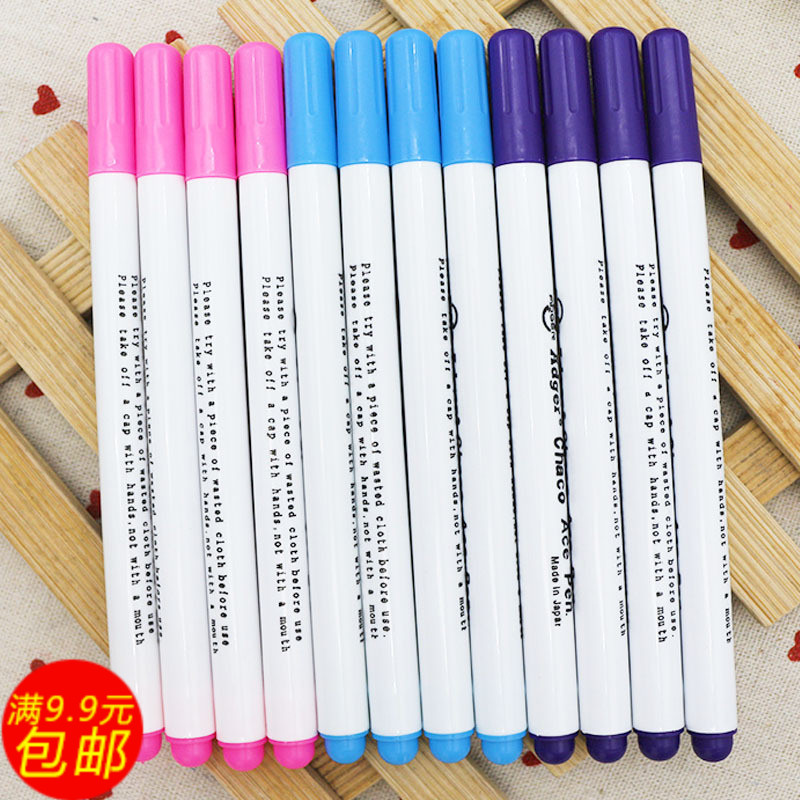Clothing cutting automatically disappears fading gas elimination water washing note marker pen hand-painted fade pen cross-stitch point line