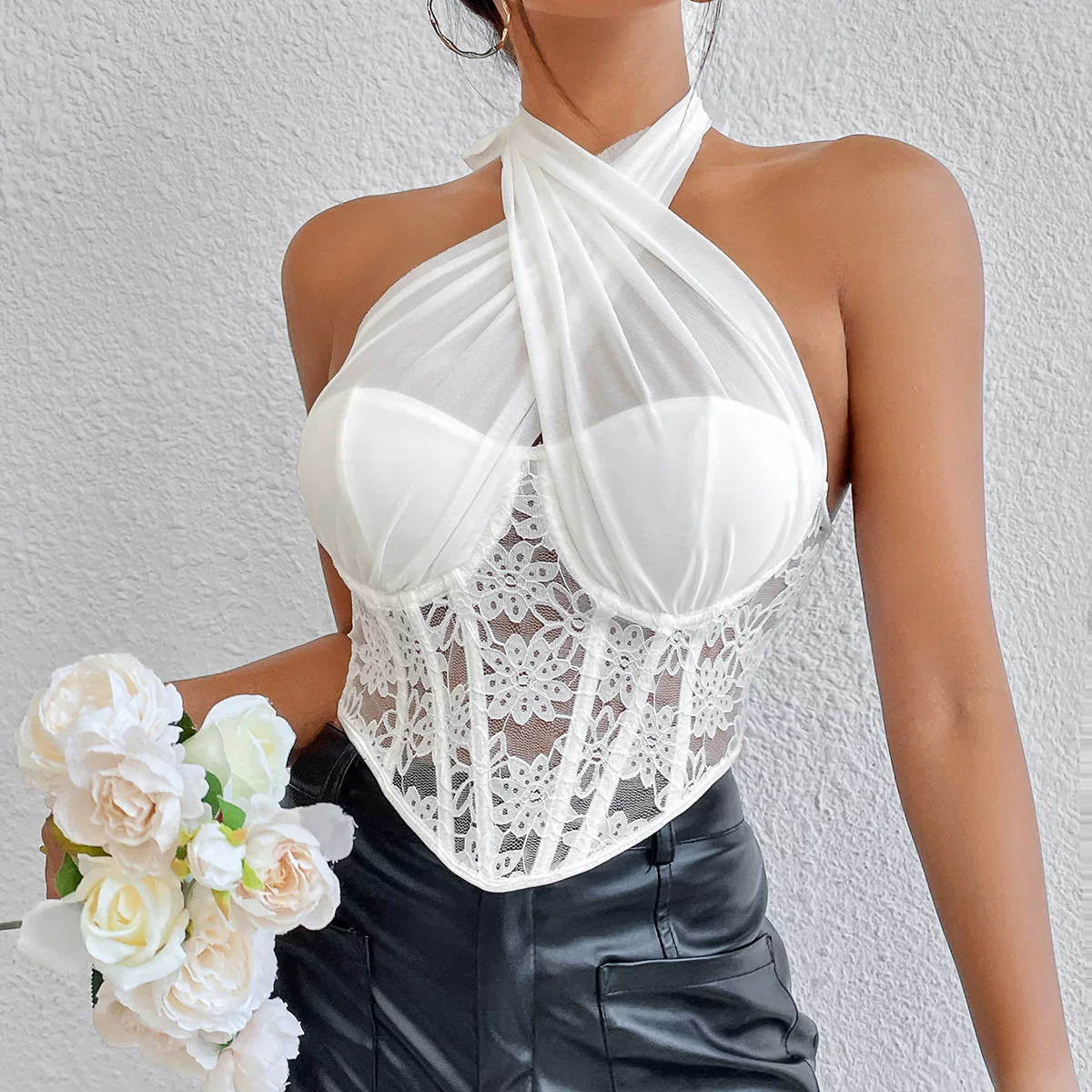 Sexy Lace Vest Bar Fashion Atmosphere Group Bra SM