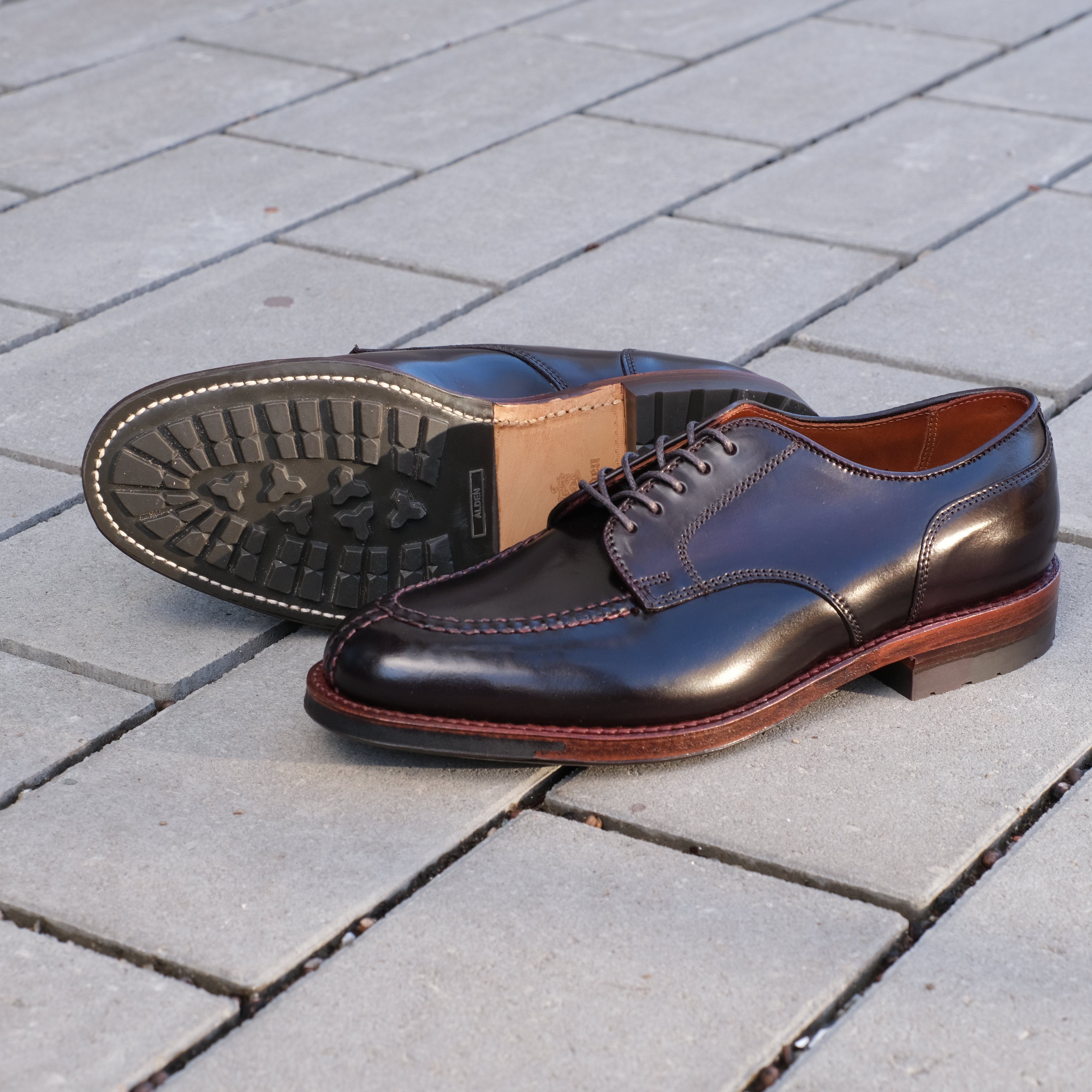 (Wolf bottom spot) Alden NST B last Pale Pink Side Wolverine Bottom Mathip Tanker Low Bunch Leather Shoes