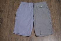 (Island tour required)Pure cotton seersucker striped mens casual shorts beach pants