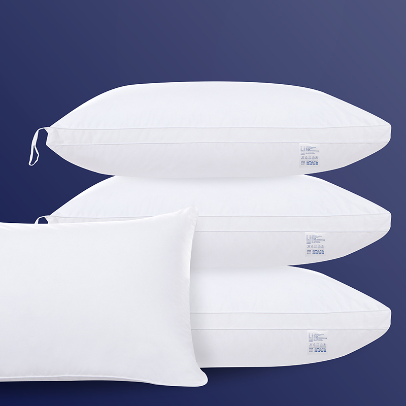 One full cotton breathable feather velvet pillow core pillow solid washable height student Single 48 * 74 hotel