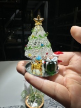 Zibo Boshan Glazed Crafts Christmas Transparent Small Christmas Tree Hollow Deer Gift Santa Claus Gift