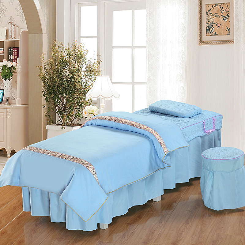 Beauty salon nguồn cung cấp trải giường quilt cover bốn bộ đầu vuông hình thang đầu tròn bìa nhà máy trực tiếp đặc biệt cung cấp