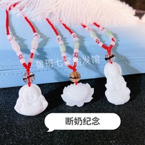 Breast milk necklace DIY homemade beads Guanyin Buddha brand lotus weaning commemorative baby fetal hair umbilical cord weaning pendant