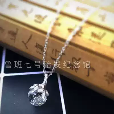 Creative baby fetal hair souvenir S925 sterling silver three-leaf necklace newborn gift diy fetal hair pendant pendant