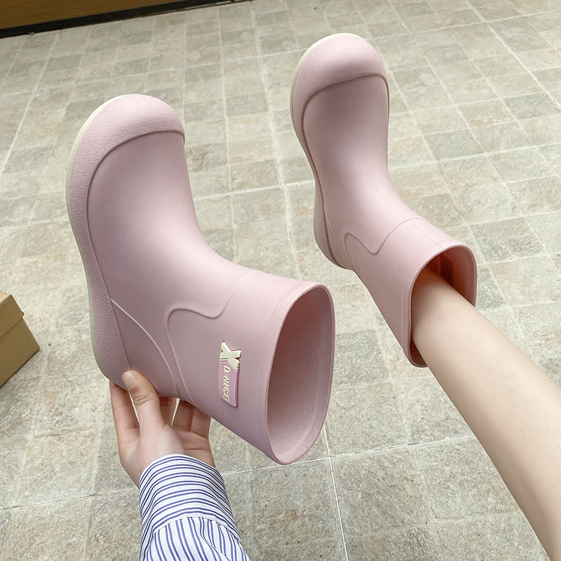 Lemon Seven レディース 防水、滑り止め、快適なレインブーツ、大人用オーバーシューズ、かわいいレインブーツ、ソフトラバーシューズ