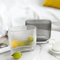 Mandison Nordic modern minimalist net red transparent glass vase pendulum with flower arrangement in the living-room with light and luxurious flowers