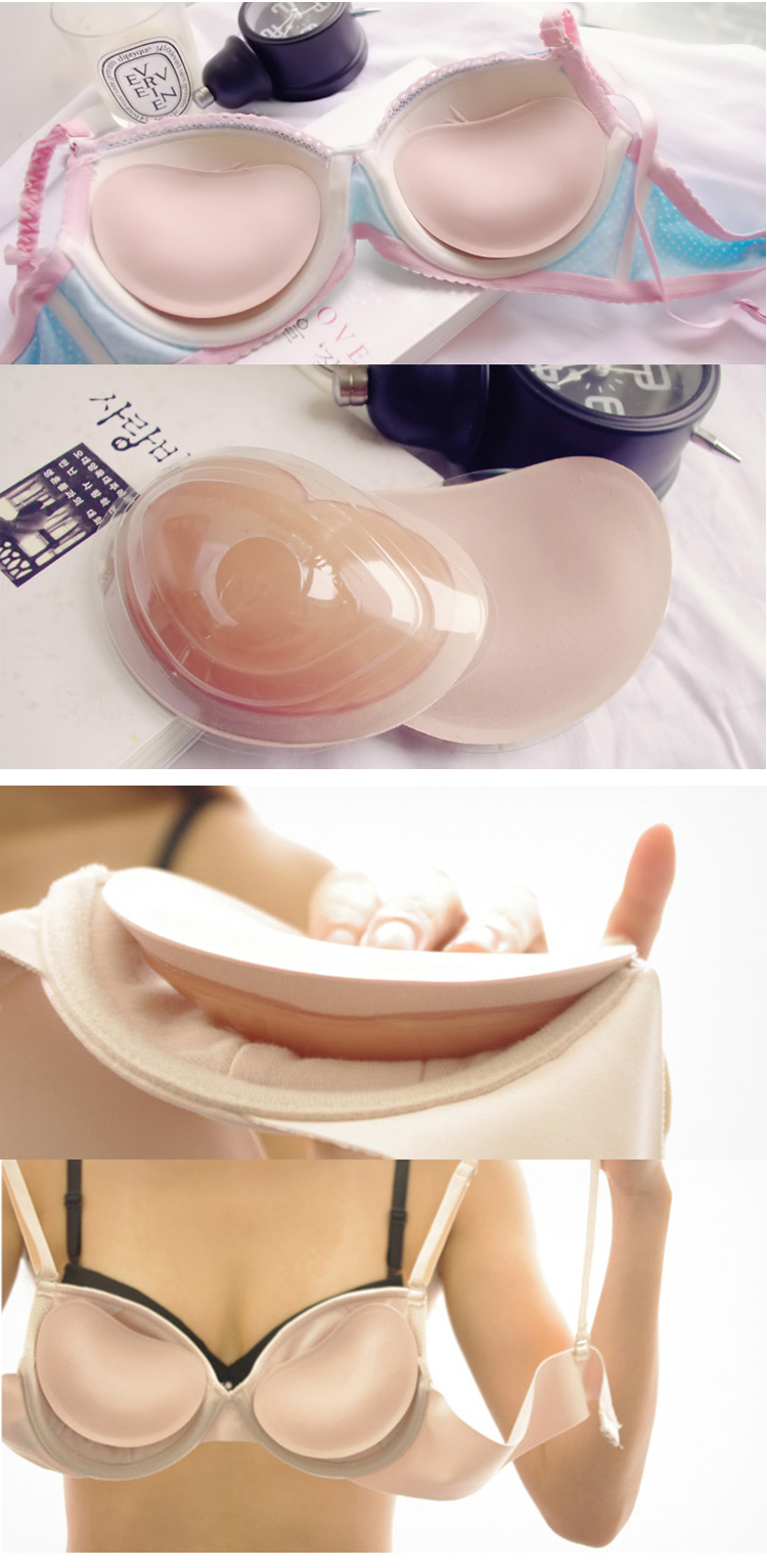 Áo tắm đồ lót pad ngực pad xốp dày silicone chèn bikini bơi tập hợp ngực nhỏ trên miếng dán ngực vô hình miếng lót ngực dày