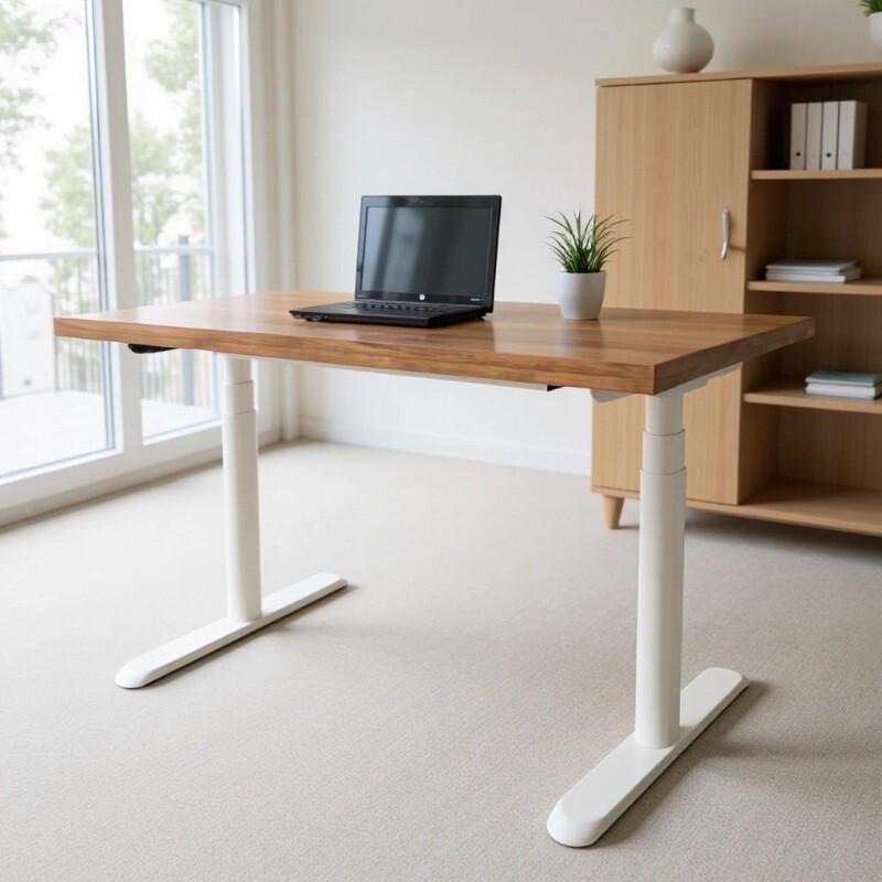 Myanmar Teak Adjustable Desk, Solid Wood Large Board Desk, Office Desk, Computer Rectangular Desk, High-End Adjustable Desk, Teak