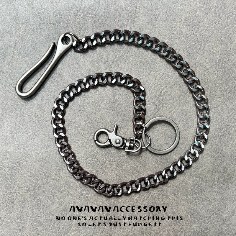 Avavava Retro Hip-Hop Denim Wallet Chain Waist Chain Artistic Youth Simple Versatile Wallet Anti-Lost Chain Accessory