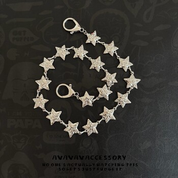 Avavav cleanfit metal trouser chain men and women hip-hop waist chain five-pointed star pendant denim suit chain