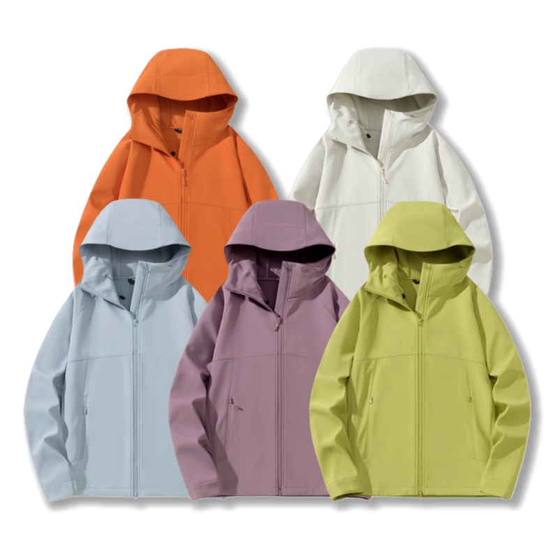 【Anti-Fouling and Water-Repellent Technology Fabric!】Outdoor Urban Commuting Style Hooded Warm Softshell Jacket for Men and Women, Trendy