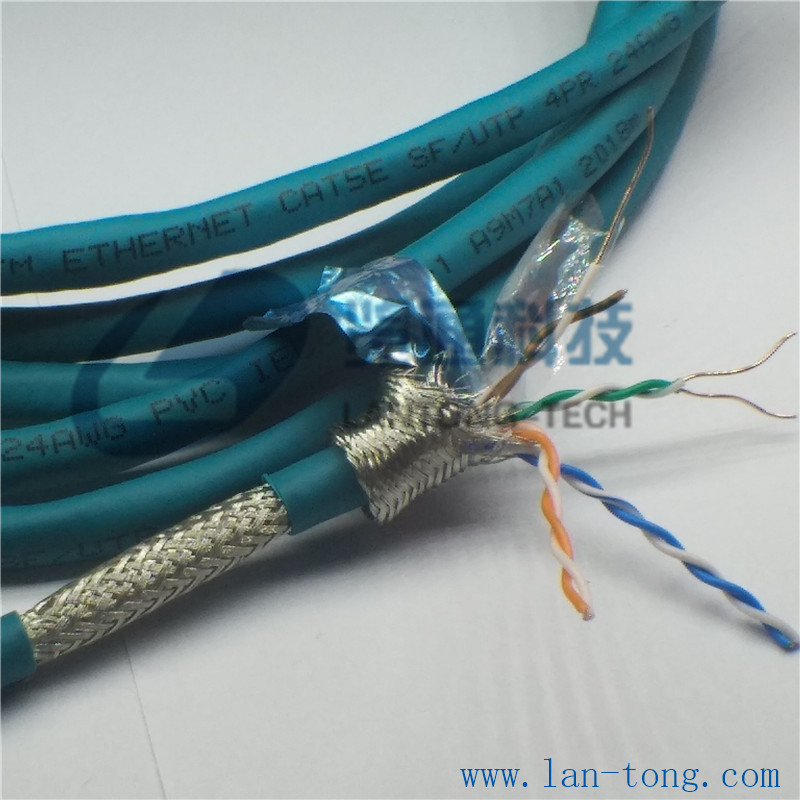 500 m blue PVC industrial newsletter Double screen blinding network route SF UTP CAT5e 4x2x24AWG 1 ultra five categories