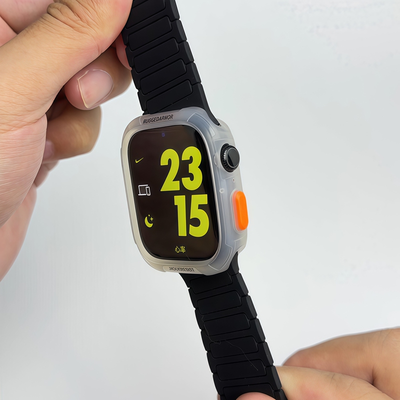 Suitable for Apple Watch with Diagonal Cut Interface, Color-Blocked Silicone Strap, Sports Sweat-Proof, High-Looking, Stylish Replacement Wristband for Men and Women Suitable for Apple Watch with Diagonal Cut Interface, Color-Blocked Silicone Strap, Sports Sweat-Proof, High-Looking, Stylish Replacement Wristband for Men and Women