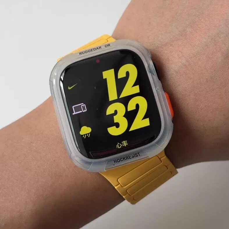 Suitable for Apple Watch with Diagonal Cut Interface, Color-Blocked Silicone Strap, Sports Sweat-Proof, High-Looking, Stylish Replacement Wristband for Men and Women Suitable for Apple Watch with Diagonal Cut Interface, Color-Blocked Silicone Strap, Sports Sweat-Proof, High-Looking, Stylish Replacement Wristband for Men and Women
