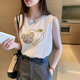 Summer French style camisole women's sleeveless t-shirt hot girl outfit pure desire short sweet and spicy top outerwear