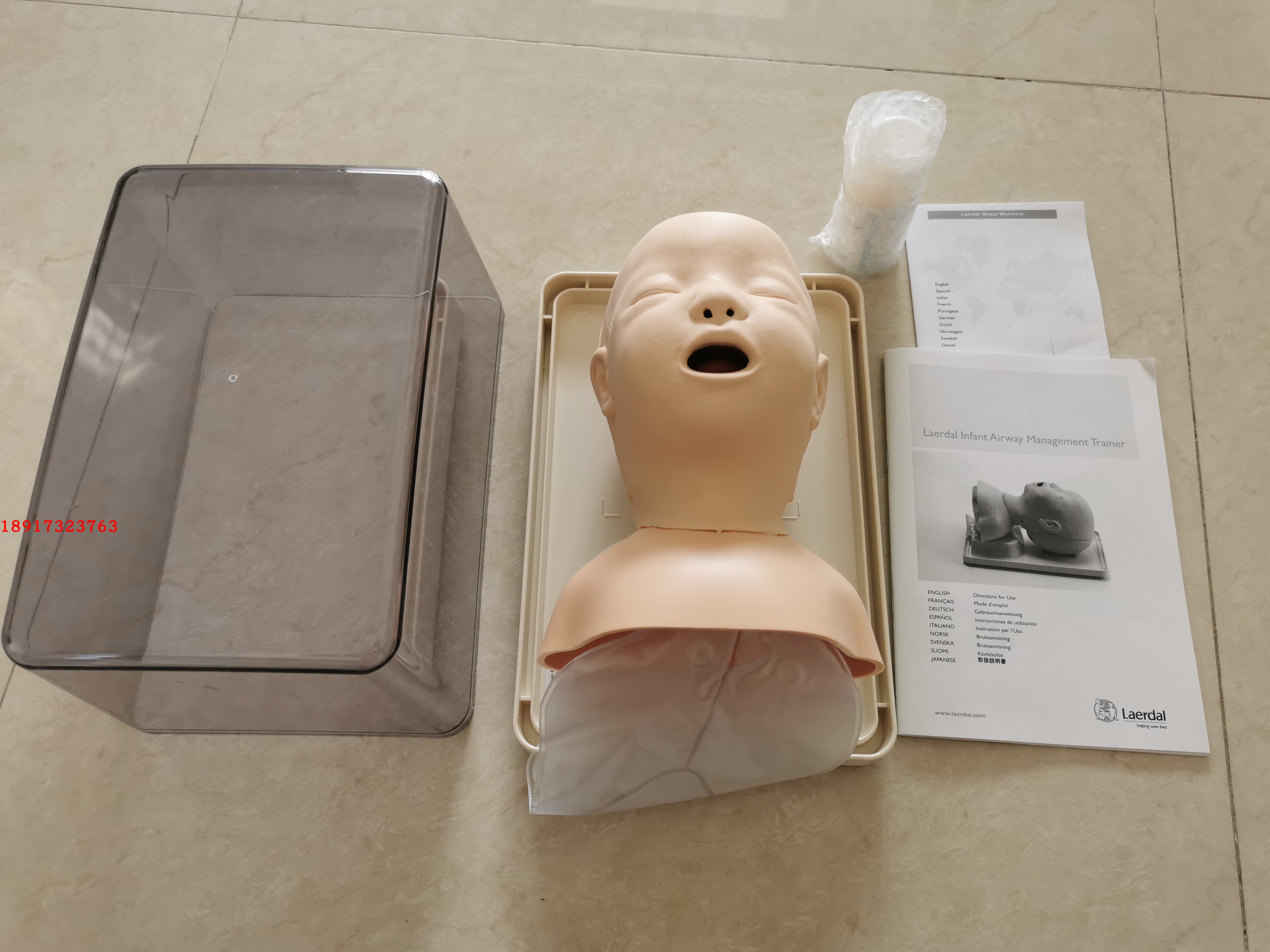 婴儿气道管理插管模型 挪度婴儿气管插管训练模型250-00250