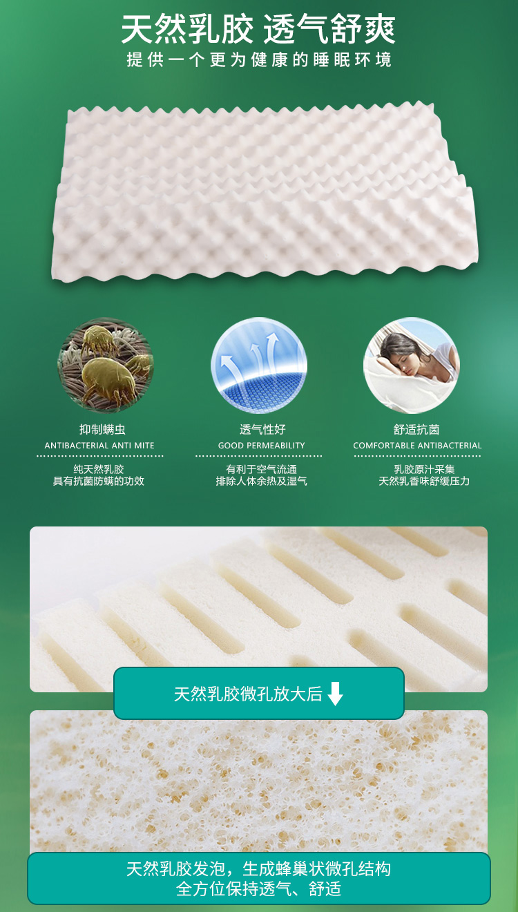 [Trực tiếp] Ikelai ecolifelatex Thái Lan gối cao su thiên nhiên Gối gối cổ (cặp) - Gối gối nằm cho bé
