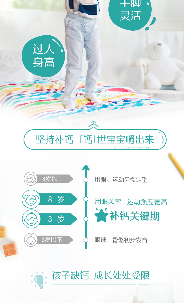 Swisse 斯维诗 儿童钙+维生素D3补钙锌咀嚼片 50粒 图3