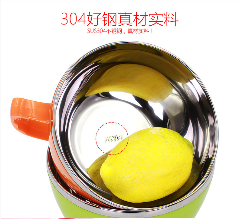 Gen 304 stainless steel, large household mercifully rainbow such as bowl suit sealed with cover noodles glass tableware li riceses leave