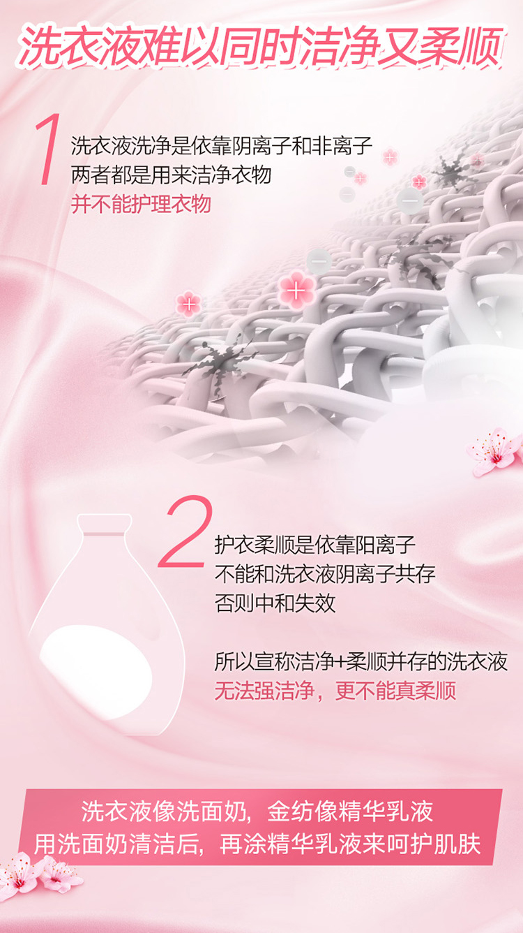Đại lý chăm sóc quần áo dệt kim làm mềm nước giặt đối tác chống tĩnh điện hoa anh đào thanh lịch 2.5L - Phụ kiện chăm sóc mắt bình xịt bọt tuyết vệ sinh sneaker