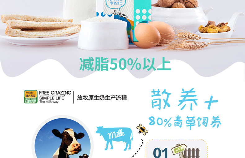 我们买过 澳大利亚 放牧原生 无乳糖低脂牛奶 1L*6盒*2件 图17