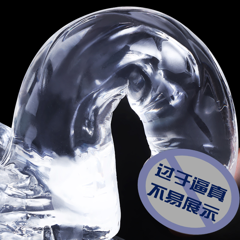 Transparent Crystal Simulation Yang Fake Penis Manual Pumping of Climax Stick Woman With Self Masturbator Adult Spice