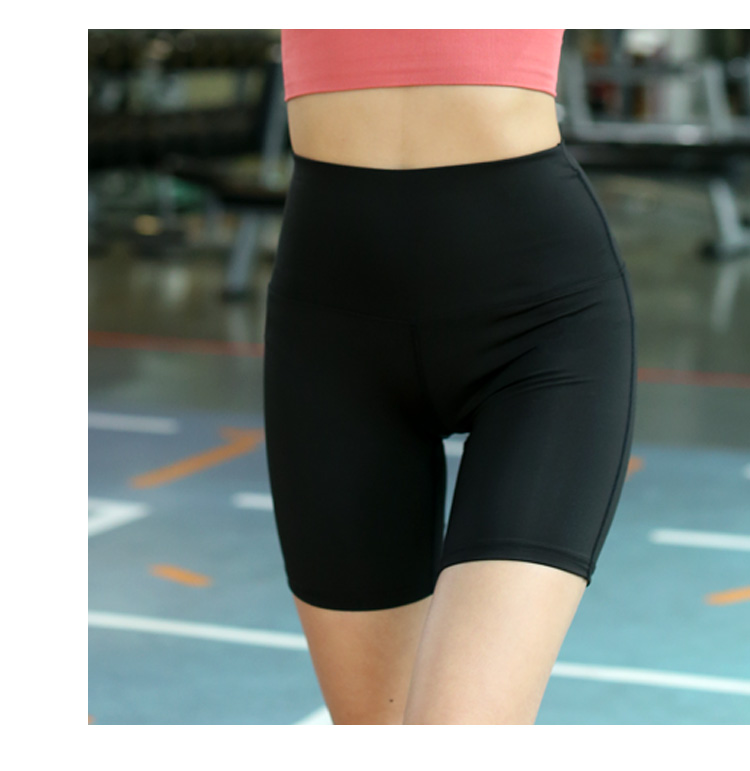 Quần short bó sát nữ chống đi chạy đào cao eo thon hông nhanh khô yoga nhảy tập thể dục quần nóng - Quần thể thao quần short thể thao nam adidas