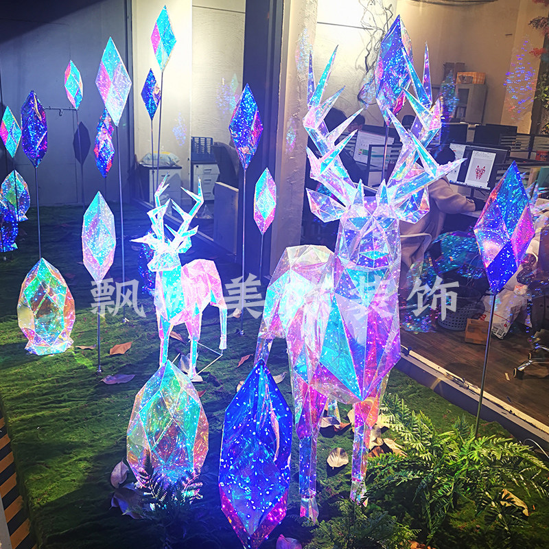 Magic sequins large decorative styling custom laser beauty Chen commercial dp point shopping mall layout colorful scene props