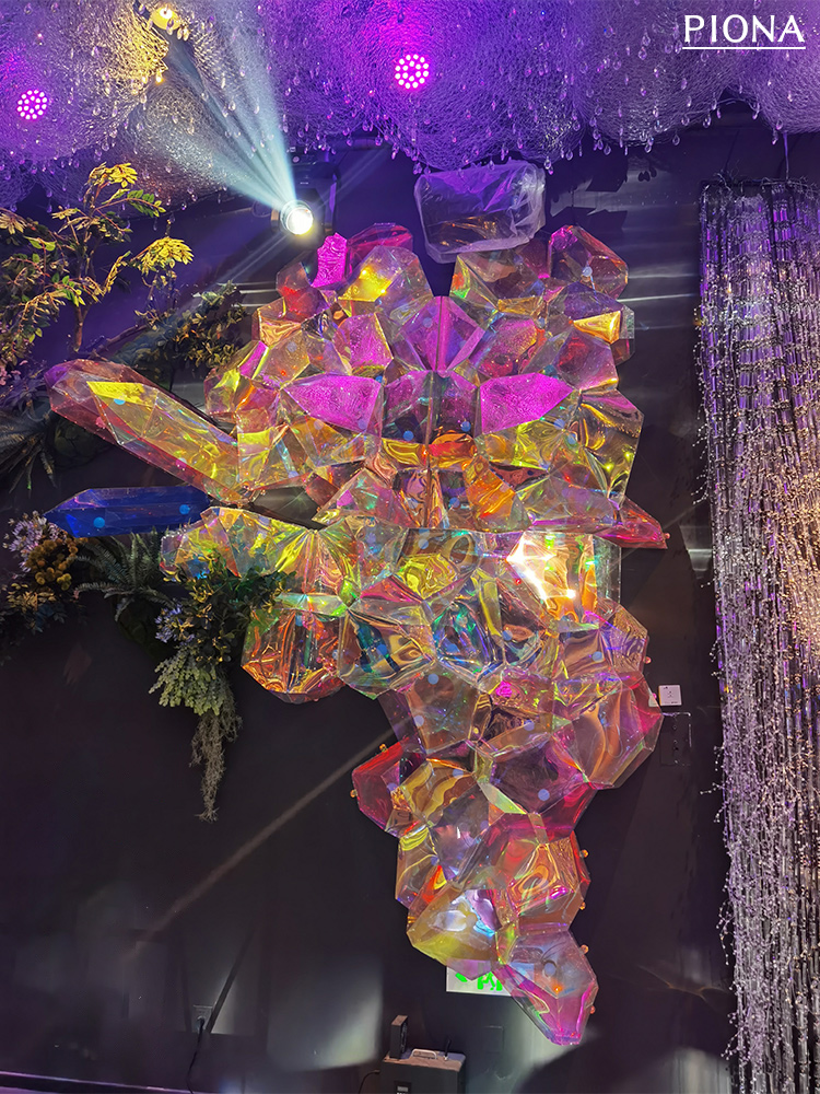 Wedding Props New Laser Magic Color Ice Drill Mountain Wedding Scene Ambience Decoration Dress Custom Pendulum