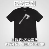 (DreamsMom) Dreamhunters game axe printed black loose short sleeve T-shirt