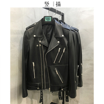 2021 Spring and Autumn New Leather Leather Mens Machine Clothing Leather Jacket SLP Jacket Star Same Sheepskin Tide