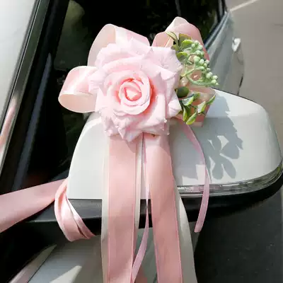 Wedding team flower car decoration flower knot wedding wedding car flower wedding car decoration flower door flower rear view mirror flower fleet flower